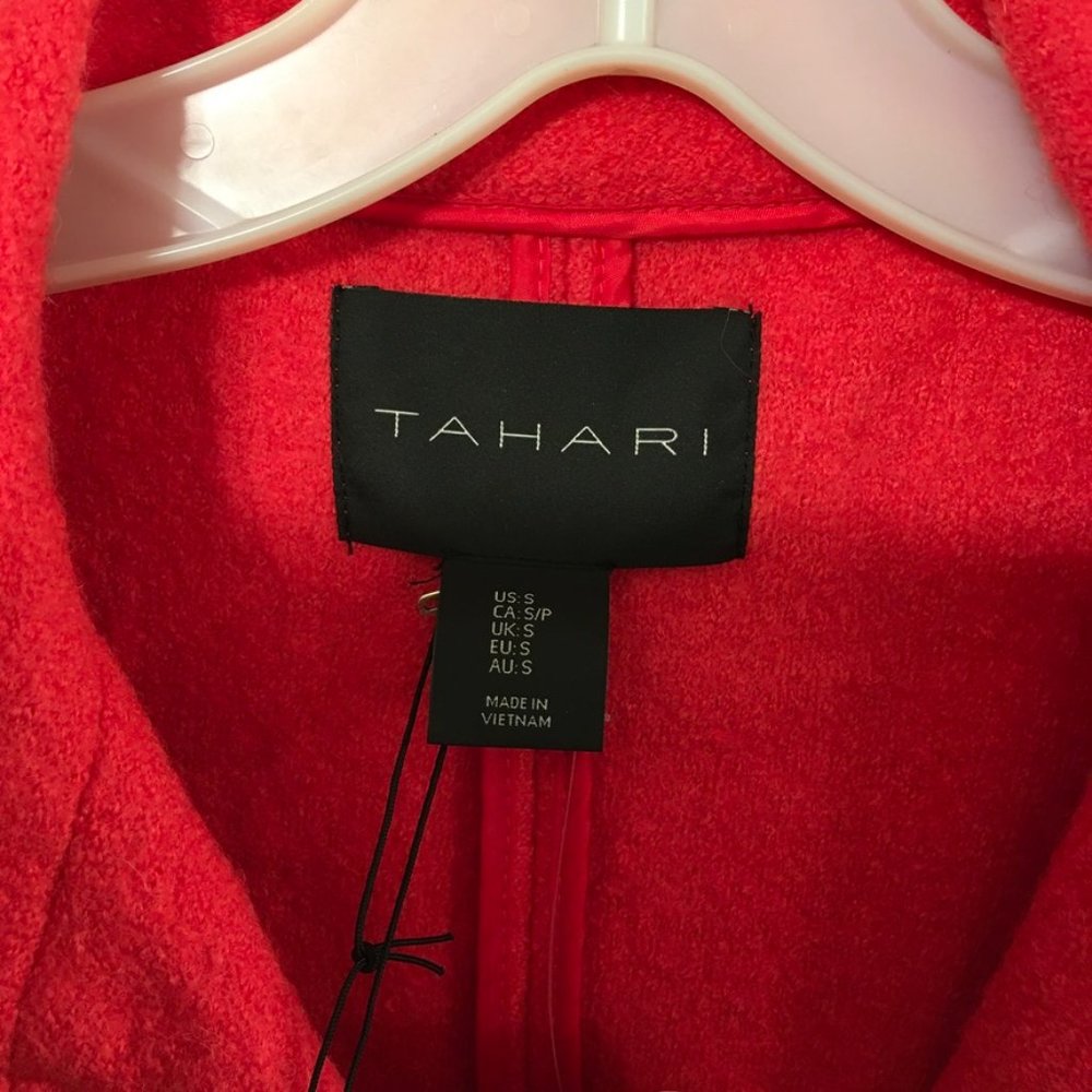 Tahari Wool Blend Moto Jacket Size Small - Picture 3 of 6